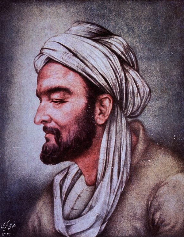 Persian miniature painting of Ibn Sina (Avicenna)